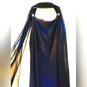Size 18 Metallic blue prom/formal dress with shawl by Betsey & Adam by Jaslene